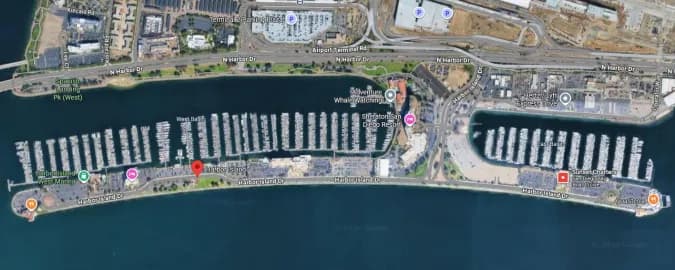 Harbor Island and Shelter Island in San Diego - waterfront walking paths