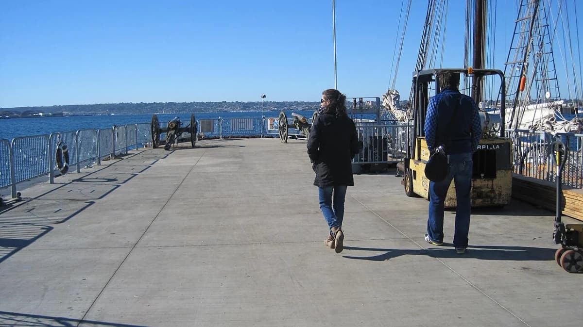 Below-deck exhibits aboard the Berkeley steam ferry at the Maritime Museum of San Diego