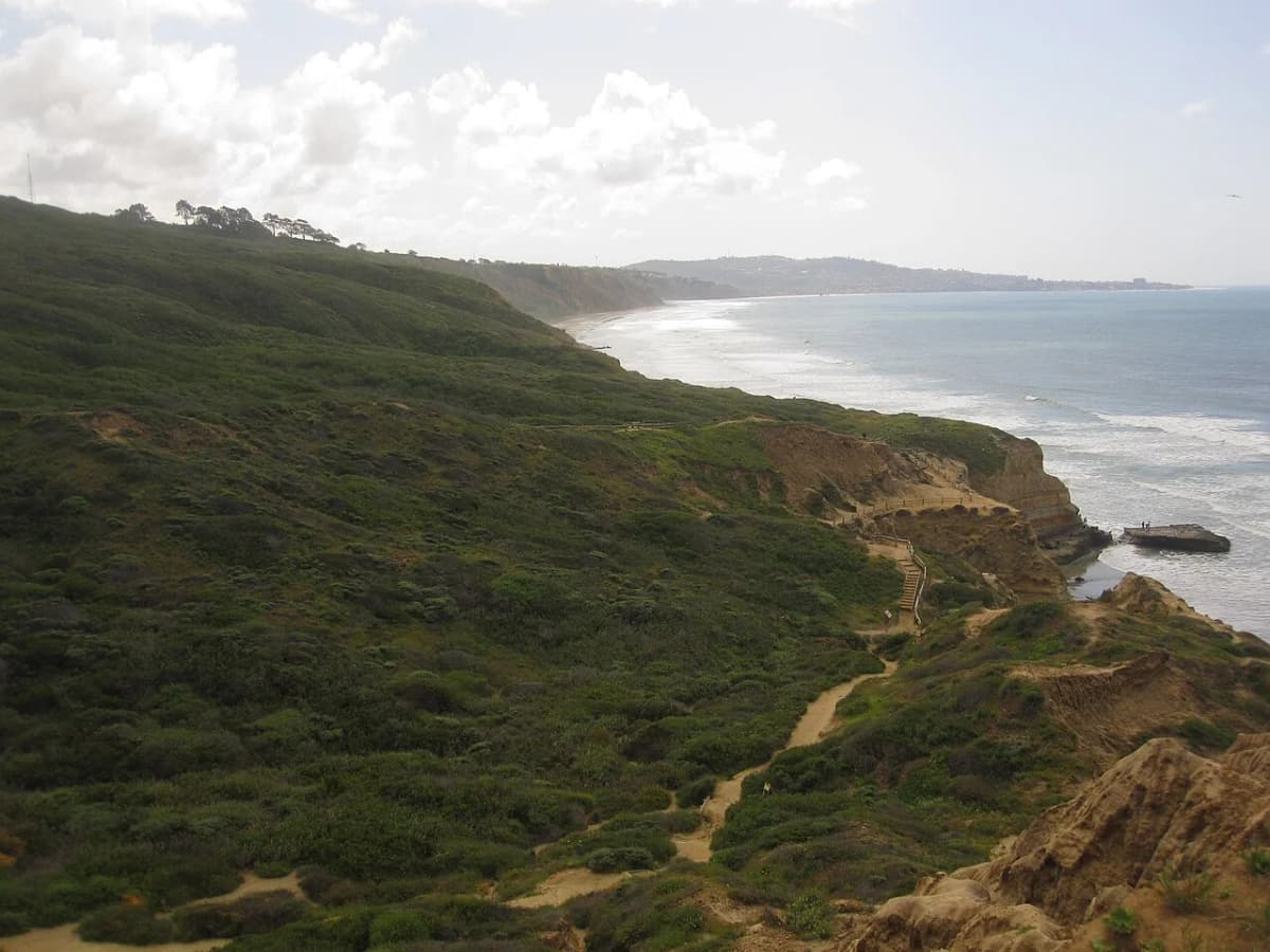 Torrey Pines State Natural Reserve trails and coastal bluff views