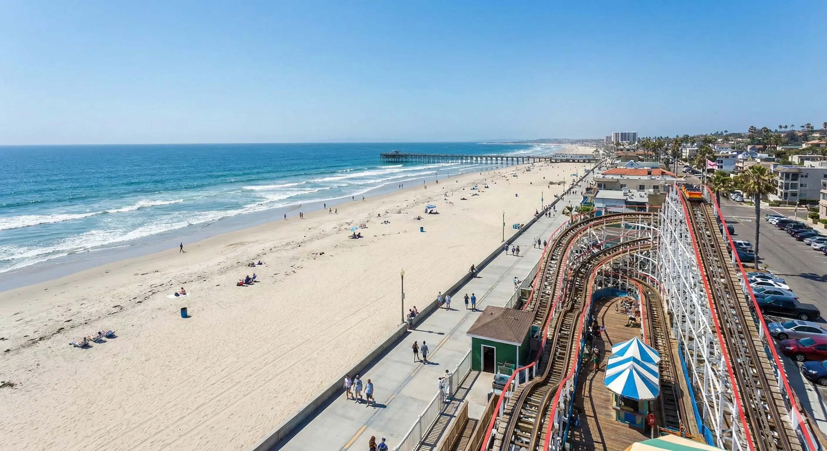 Mission Beach and Pacific Beach boardwalk